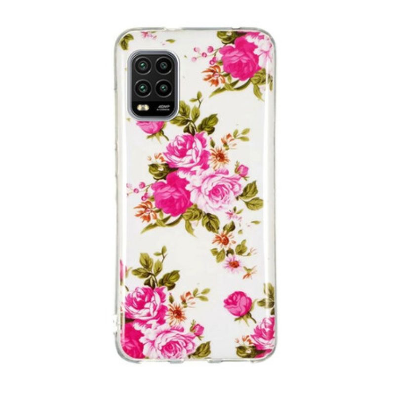 Hoesje voor Xiaomi Mi 10 Lite Fluorescerende Vrijheidsbloemen