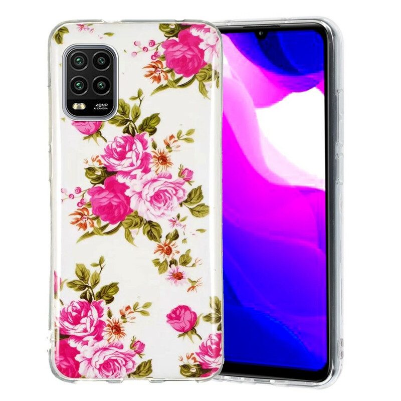 Hoesje voor Xiaomi Mi 10 Lite Fluorescerende Vrijheidsbloemen