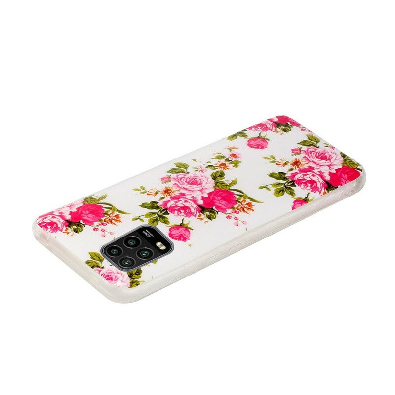 Hoesje voor Xiaomi Mi 10 Lite Fluorescerende Vrijheidsbloemen