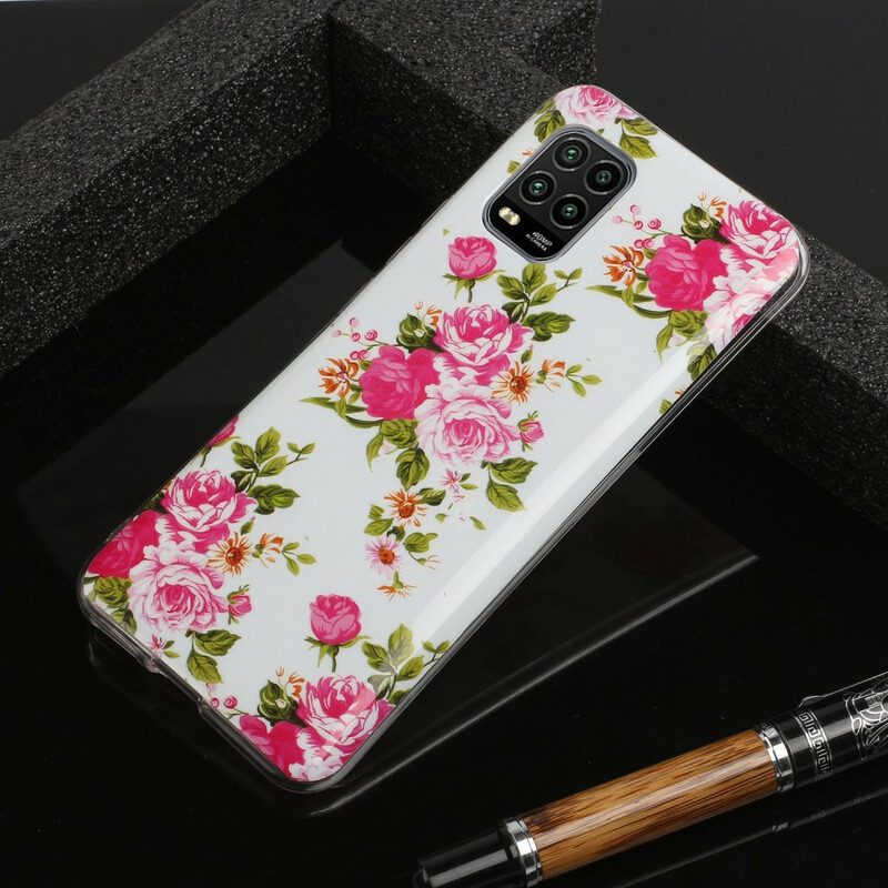 Hoesje voor Xiaomi Mi 10 Lite Fluorescerende Vrijheidsbloemen