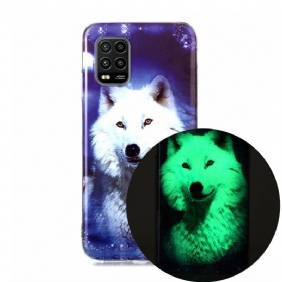 Hoesje voor Xiaomi Mi 10 Lite Fluorescerende Wolf-serie