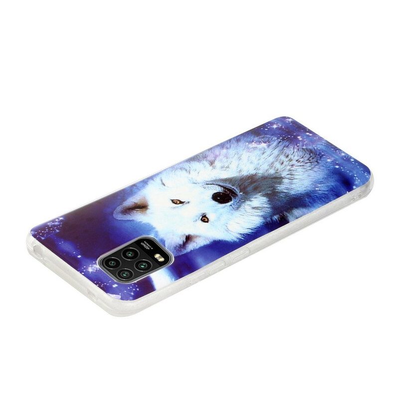 Hoesje voor Xiaomi Mi 10 Lite Fluorescerende Wolf-serie