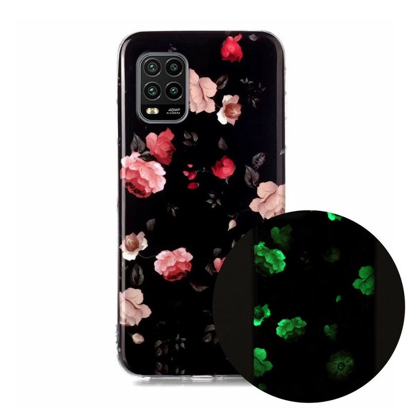 Telefoonhoesje voor Xiaomi Mi 10 Lite Fluorescerende Bloemen