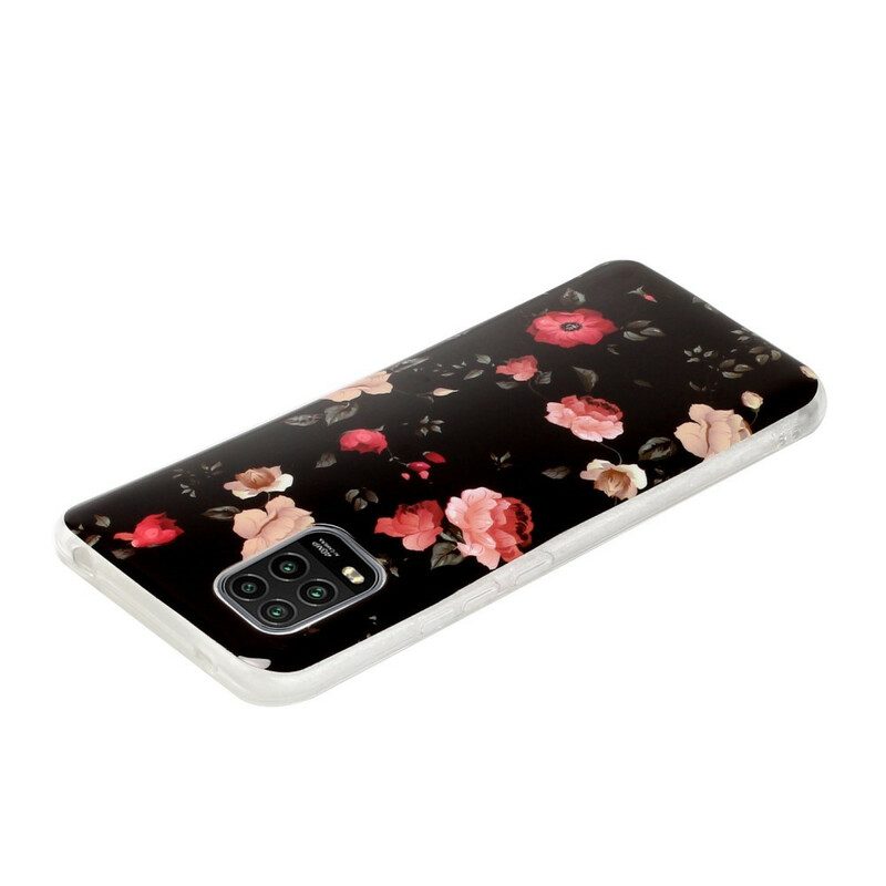 Telefoonhoesje voor Xiaomi Mi 10 Lite Fluorescerende Bloemen