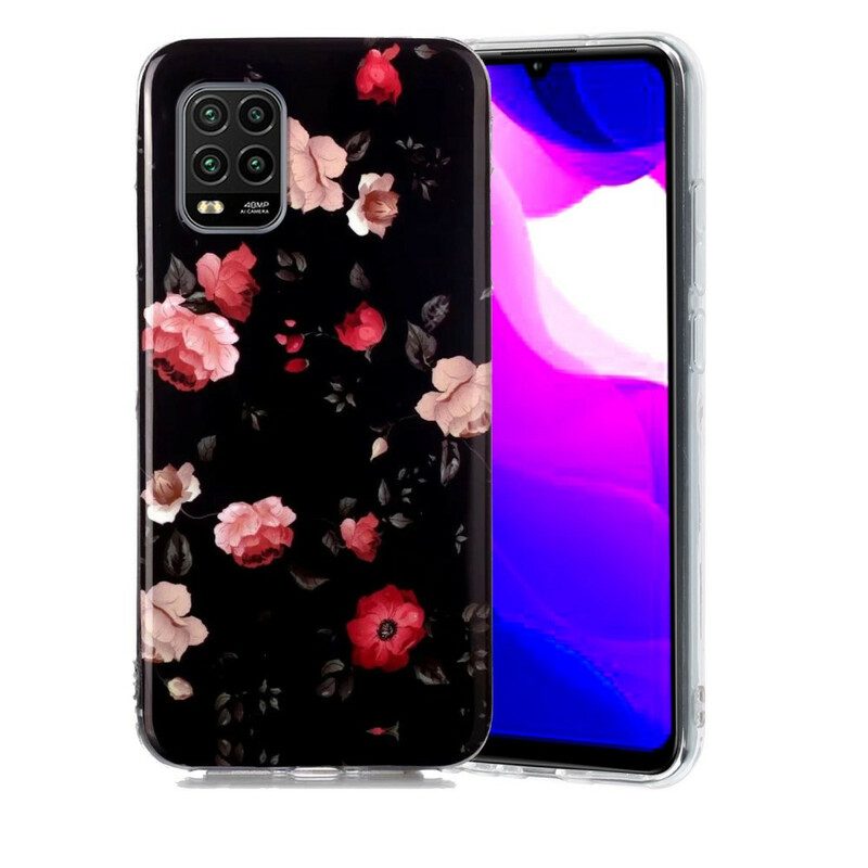 Telefoonhoesje voor Xiaomi Mi 10 Lite Fluorescerende Bloemen