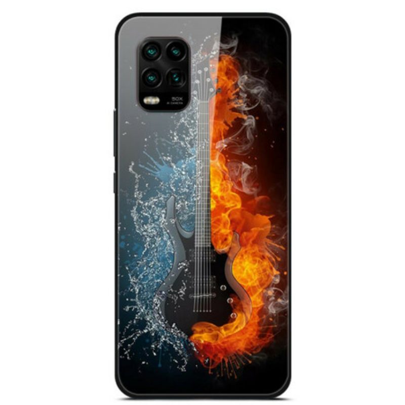 Telefoonhoesje voor Xiaomi Mi 10 Lite Gitaar Van Gehard Glas