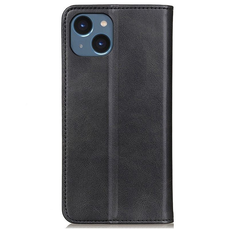 Bescherming Hoesje voor iPhone 14 Plus Folio-hoesje Mat Splitleer