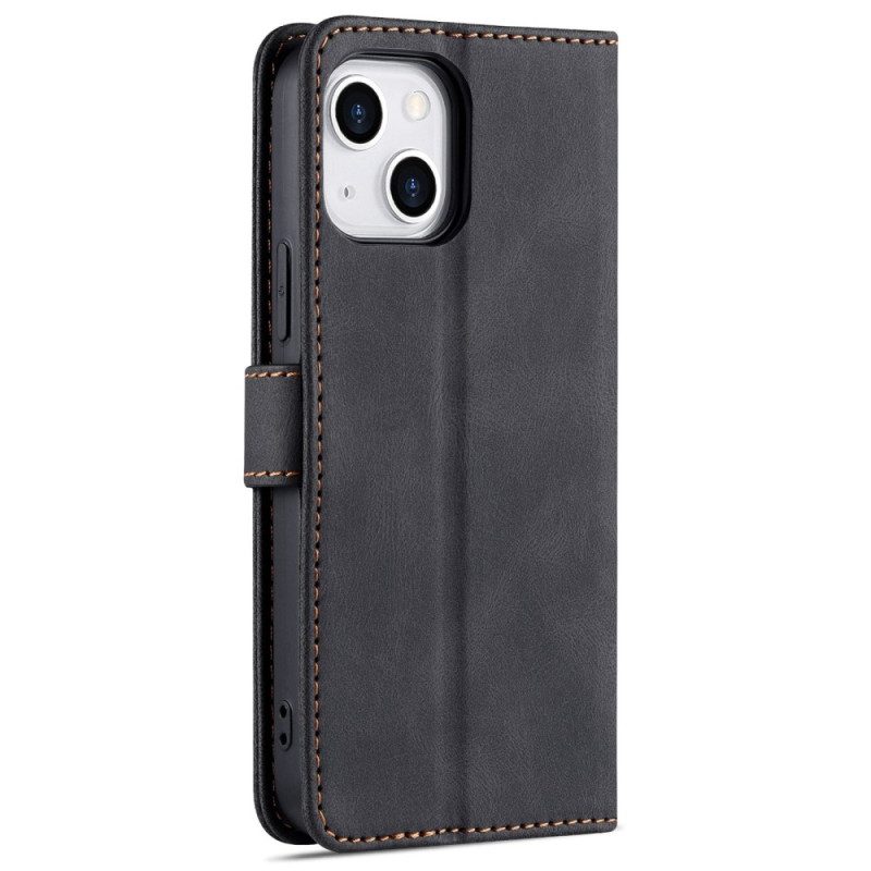 Flip Case voor iPhone 14 Plus Azns Ledereffect