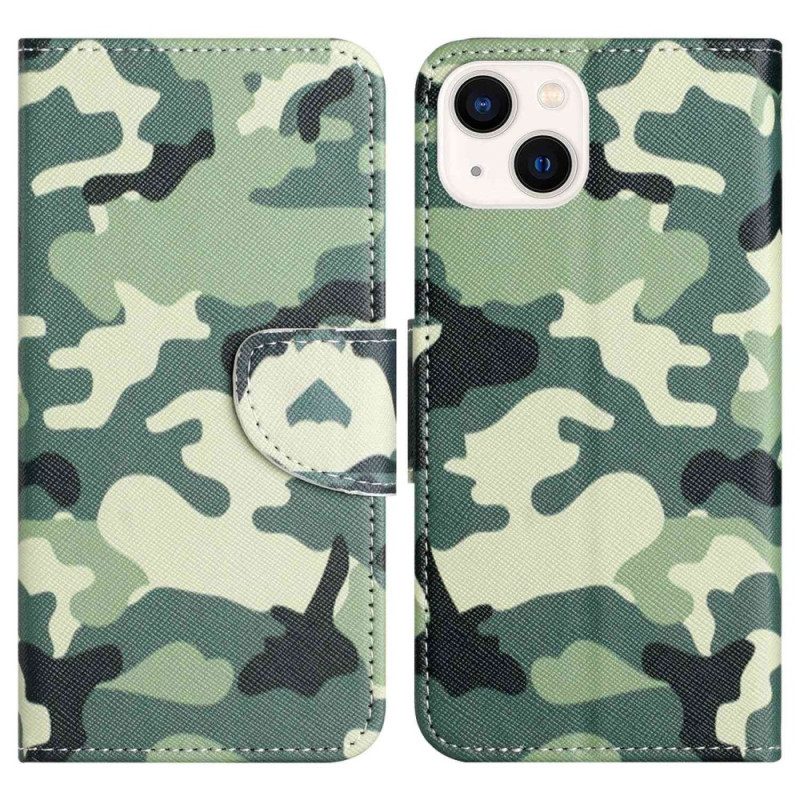 Folio-hoesje voor iPhone 14 Plus Militaire Camouflage