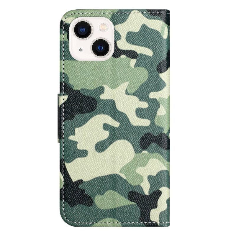 Folio-hoesje voor iPhone 14 Plus Militaire Camouflage