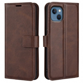 Folio-hoesje voor iPhone 14 Plus Slank Extreem Leereffect