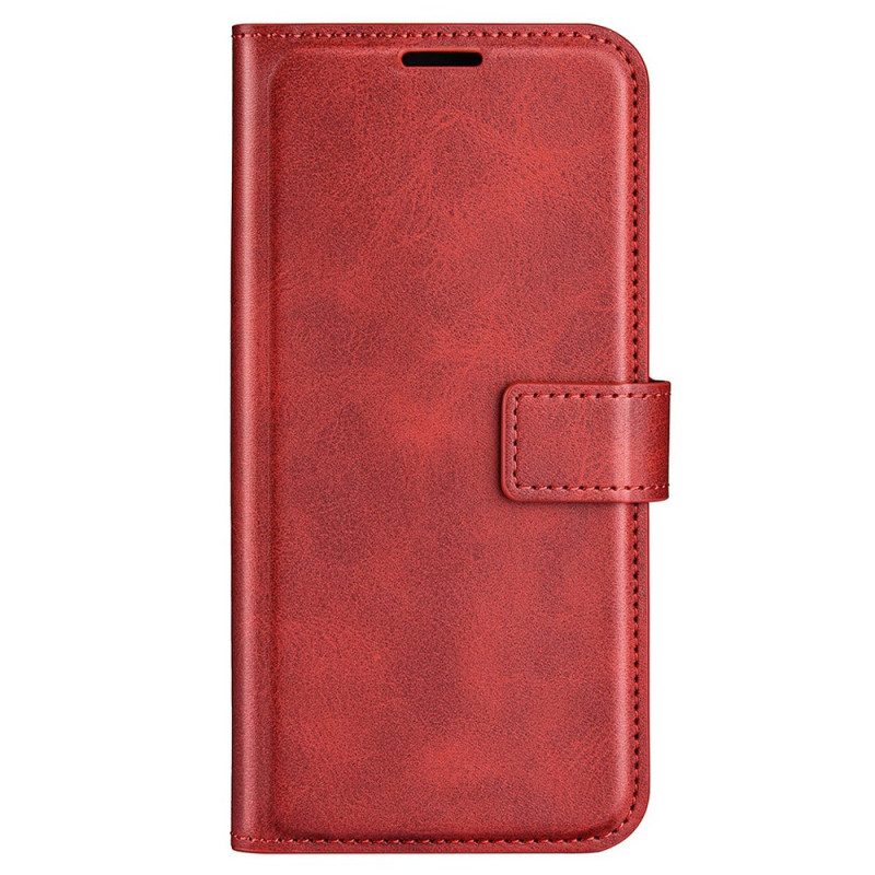 Folio-hoesje voor iPhone 14 Plus Slank Extreem Leereffect