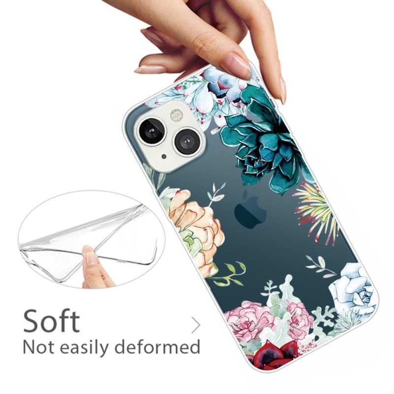 Hoesje voor iPhone 14 Plus Aquarel Bloemen