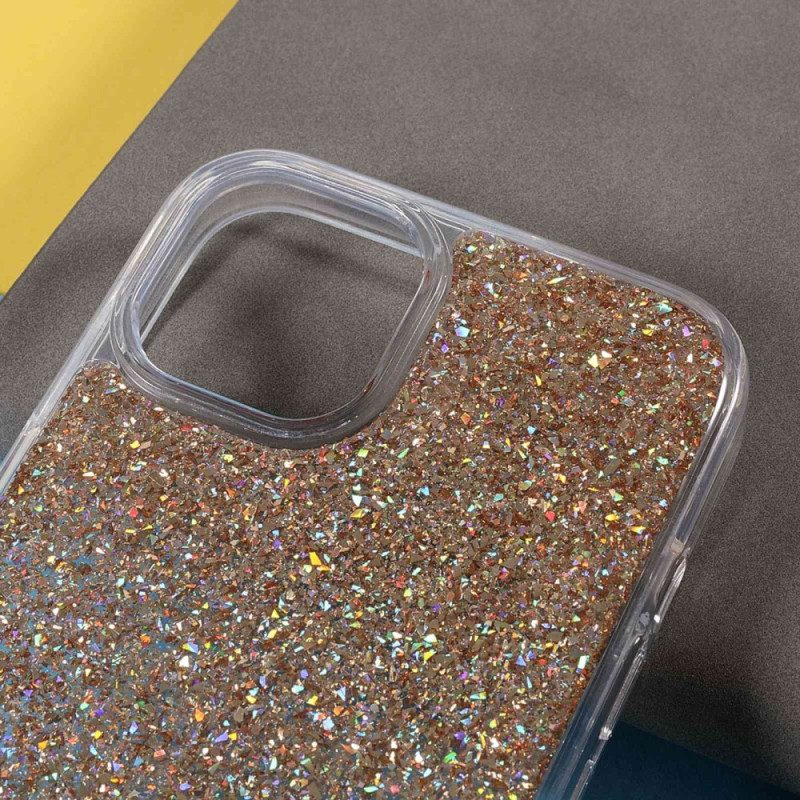 Hoesje voor iPhone 14 Plus Elegante Pailletten