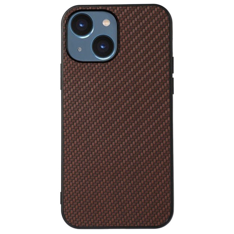 Hoesje voor iPhone 14 Plus Koolstofvezel Textuur