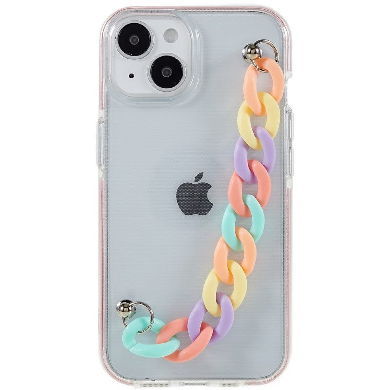 Telefoonhoesje voor iPhone 14 Plus Siliconen Armband Kralen