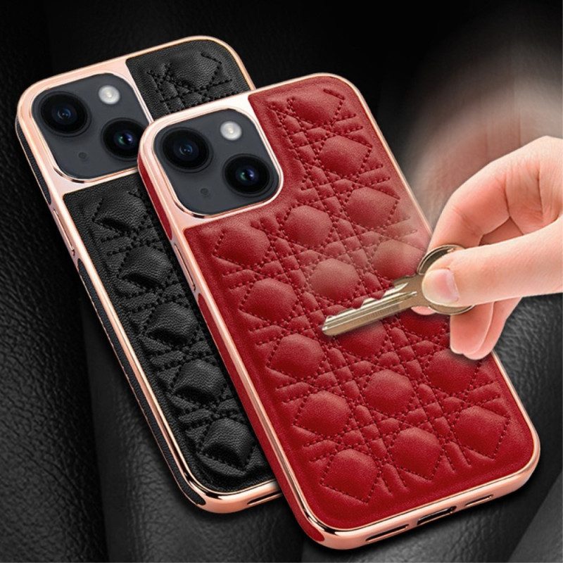 Telefoonhoesje voor iPhone 14 Plus Vietao Couture Leereffect