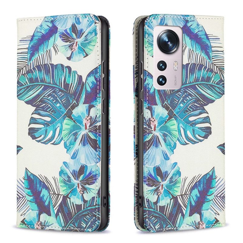 Bescherming Hoesje voor Xiaomi 12 / 12X Folio-hoesje Bladeren