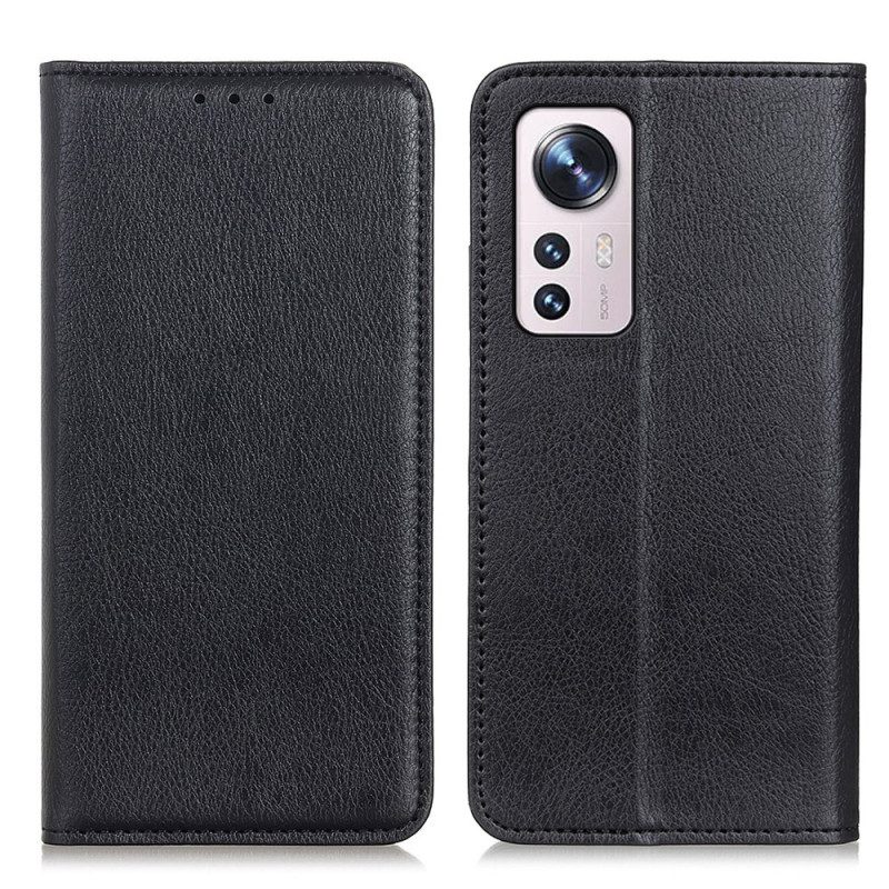 Bescherming Hoesje voor Xiaomi 12 / 12X Folio-hoesje Lychee Gespleten Lederen Textuur