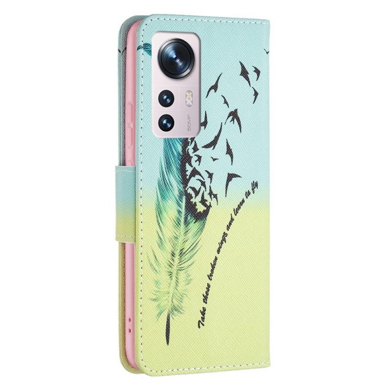 Flip Case voor Xiaomi 12 / 12X Leren Vliegen