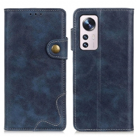 Folio-hoesje voor Xiaomi 12 / 12X Artistiek En Naden