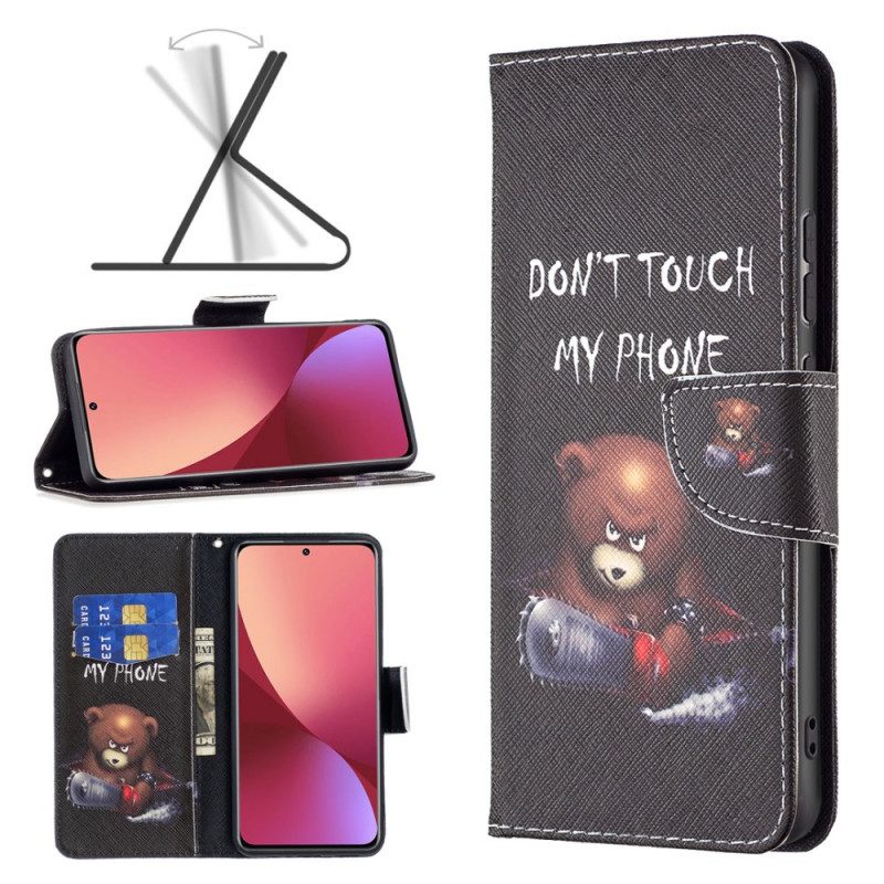 Folio-hoesje voor Xiaomi 12 / 12X Gevaarlijke Beer