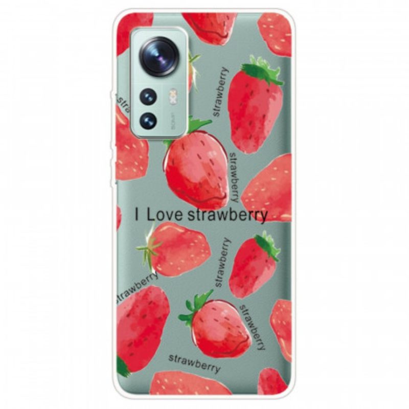 Hoesje voor Xiaomi 12 / 12X Aardbeien