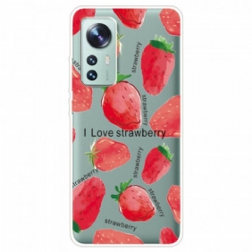 Hoesje voor Xiaomi 12 / 12X Aardbeien