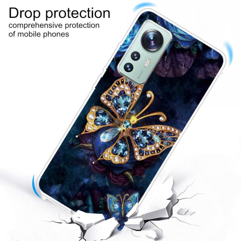 Hoesje voor Xiaomi 12 / 12X Betoverde Vlinder Siliconen