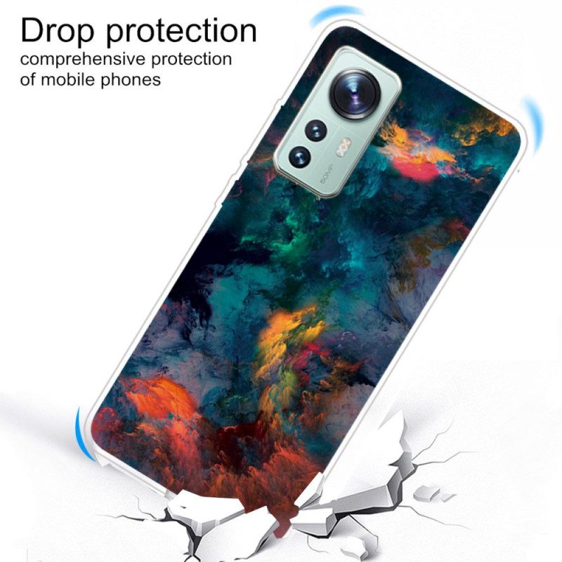 Hoesje voor Xiaomi 12 / 12X Kleurrijke Cloud Silicone