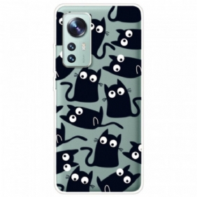 Hoesje voor Xiaomi 12 / 12X Meerdere Zwarte Katten