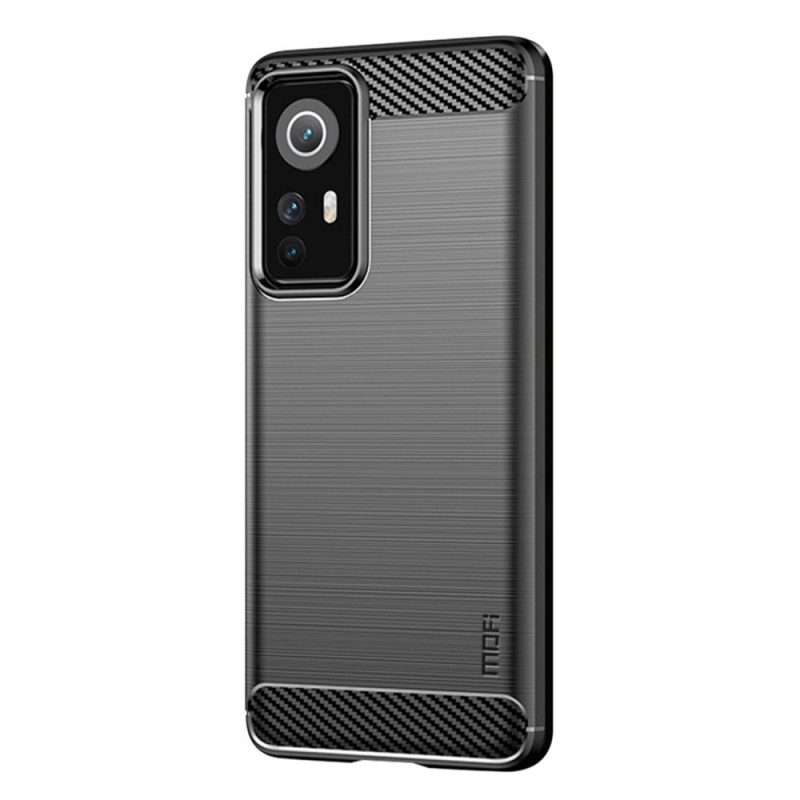 Hoesje voor Xiaomi 12 / 12X Mofi Geborsteld Koolstofvezel