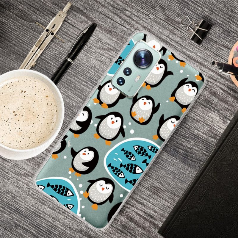 Hoesje voor Xiaomi 12 / 12X Pinguïns En Vissen