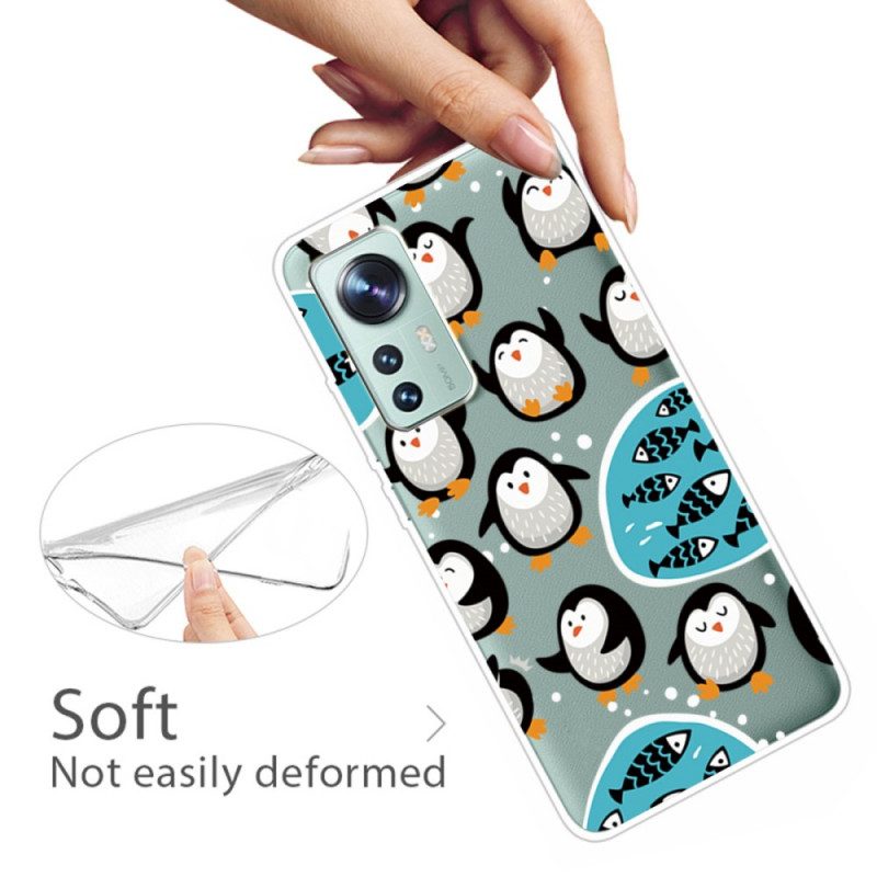 Hoesje voor Xiaomi 12 / 12X Pinguïns En Vissen