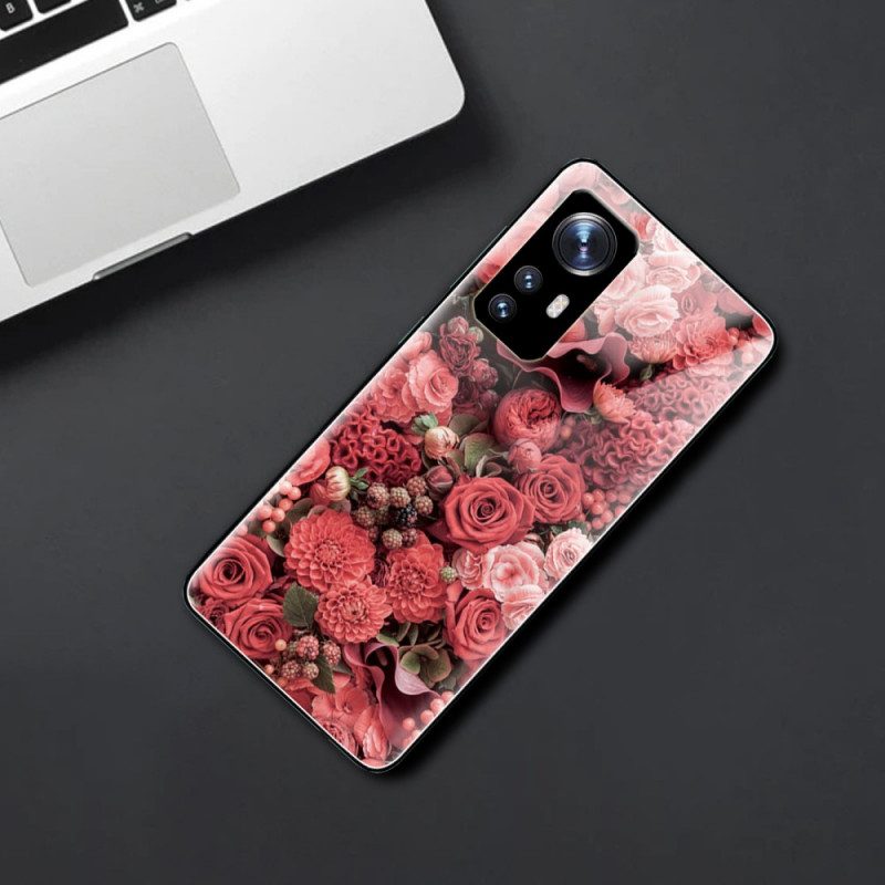 Hoesje voor Xiaomi 12 / 12X Rose Bloemen Gehard Glas