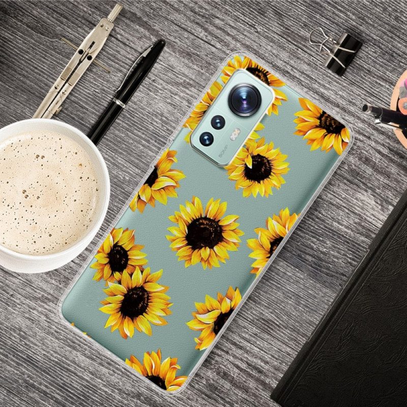 Hoesje voor Xiaomi 12 / 12X Siliconen Zonnebloemen