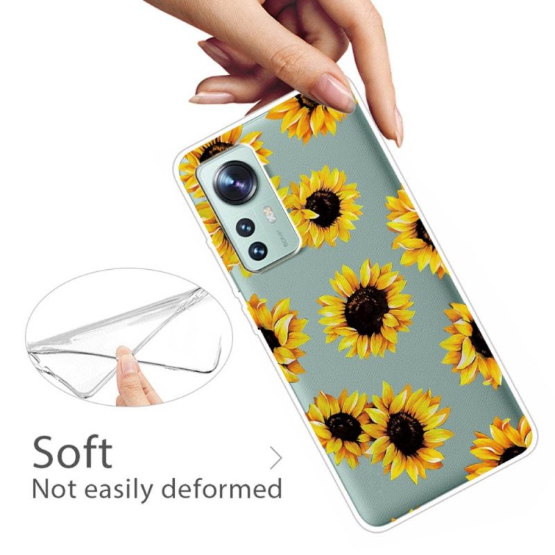 Hoesje voor Xiaomi 12 / 12X Siliconen Zonnebloemen