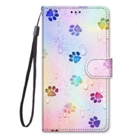 Leren Hoesje voor Xiaomi 12 / 12X Met Ketting Riemsporen