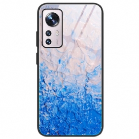 Telefoonhoesje voor Xiaomi 12 / 12X Marmeren Kleuren Gehard Glas