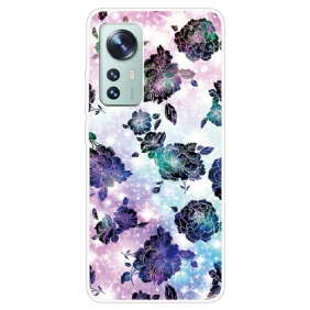 Telefoonhoesje voor Xiaomi 12 / 12X Siliconen Bloemen