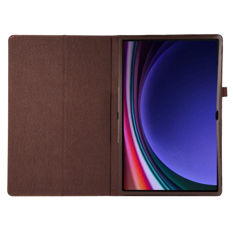 Cover Samsung Galaxy Tab S9 Ultra Litchi-leerstijl