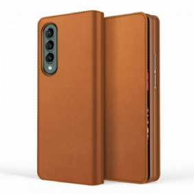 Bescherming Hoesje voor Samsung Galaxy Z Fold 3 5G Folio-hoesje Skin-touch Splitleer