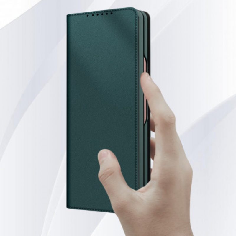 Bescherming Hoesje voor Samsung Galaxy Z Fold 3 5G Folio-hoesje Skin-touch Splitleer