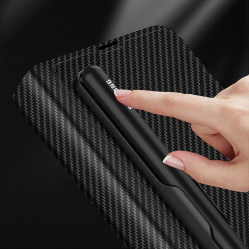 Bescherming Hoesje voor Samsung Galaxy Z Fold 3 5G Folio-hoesje Stylushouder Van Imitatieleer