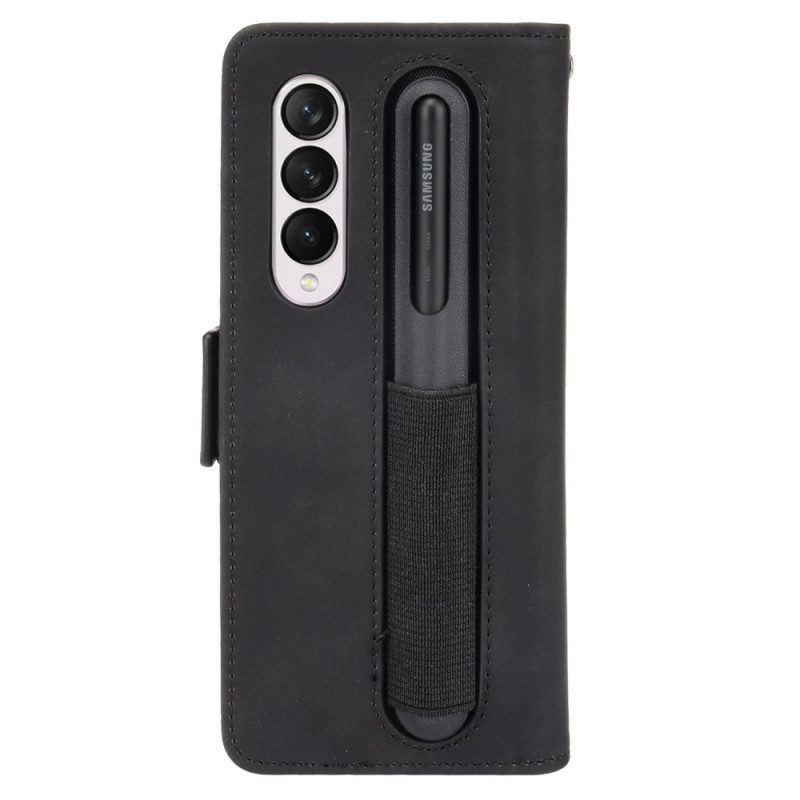 Flip Case voor Samsung Galaxy Z Fold 3 5G Eersteklas Stylushouder