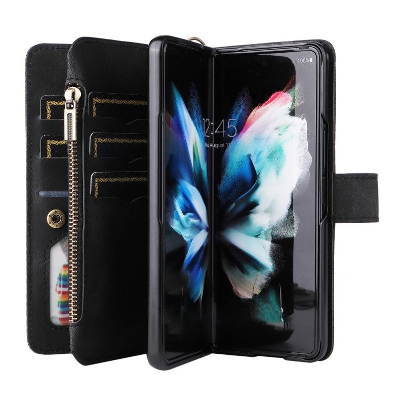 Flip Case voor Samsung Galaxy Z Fold 3 5G Multifunctionele Kaarthouder