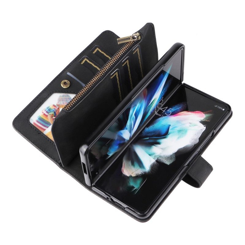 Flip Case voor Samsung Galaxy Z Fold 3 5G Multifunctionele Kaarthouder