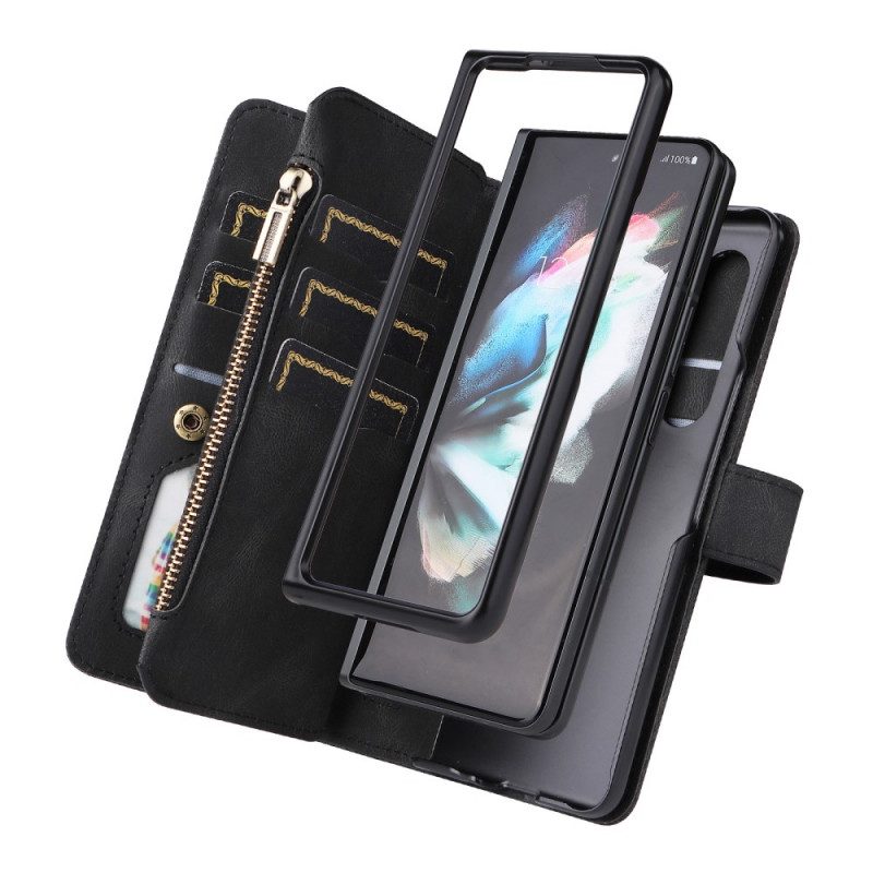 Flip Case voor Samsung Galaxy Z Fold 3 5G Multifunctionele Kaarthouder