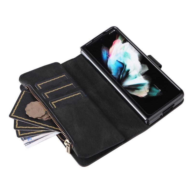 Flip Case voor Samsung Galaxy Z Fold 3 5G Multifunctionele Kaarthouder