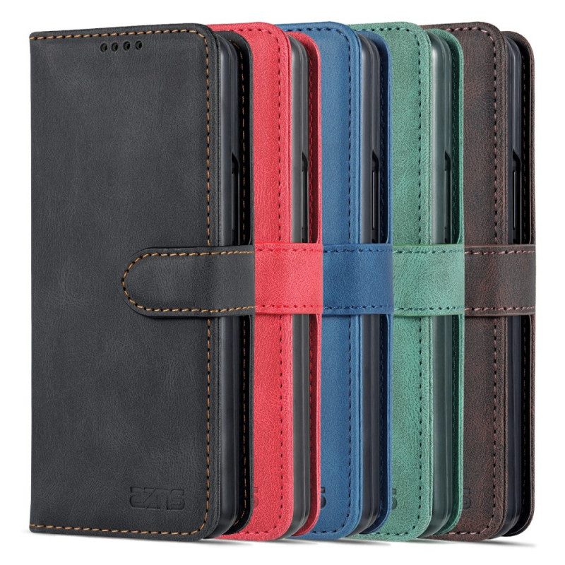 Folio-hoesje voor Samsung Galaxy Z Fold 3 5G Azns Leerstyling